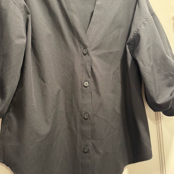 Brochu Walker The Kate Shirt Black Small Minimalist Quiet Luxury Old Money Work - Picture 11 of 16